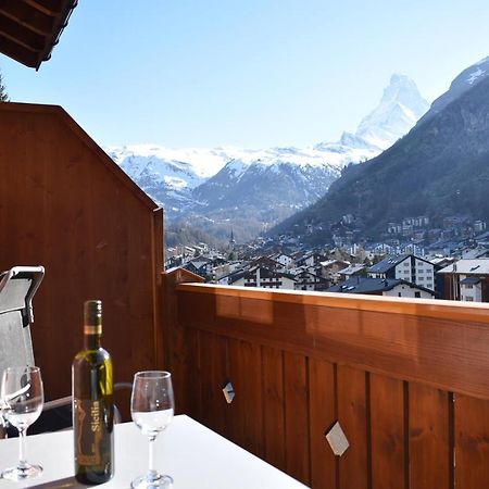 Wohnung in Zermatt mit postkarten Matterhornblick Exterior foto
