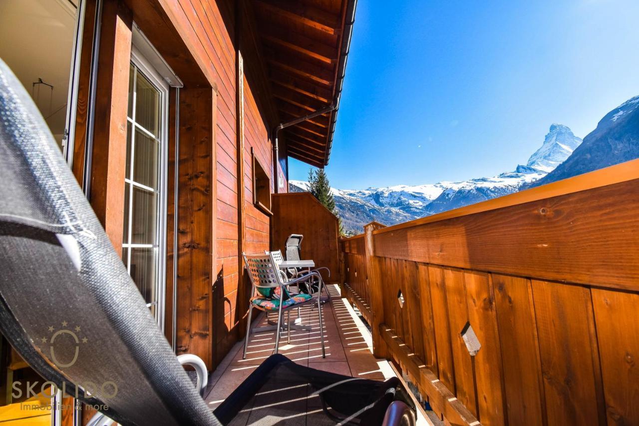 Wohnung in Zermatt mit postkarten Matterhornblick Exterior foto