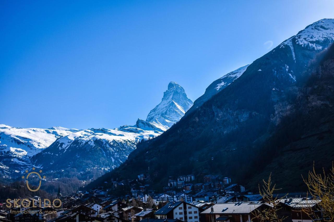 Wohnung in Zermatt mit postkarten Matterhornblick Exterior foto